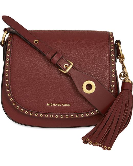 MICHAEL Michael Kors Brown Brooklyn Leather Saddle Bag