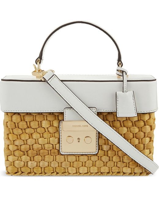 MICHAEL Michael Kors Natural Straw Gabriella Medium Shoulder Bag