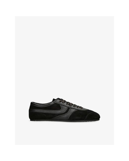 Dries Van Noten Black Dustin Suede Trainers for men