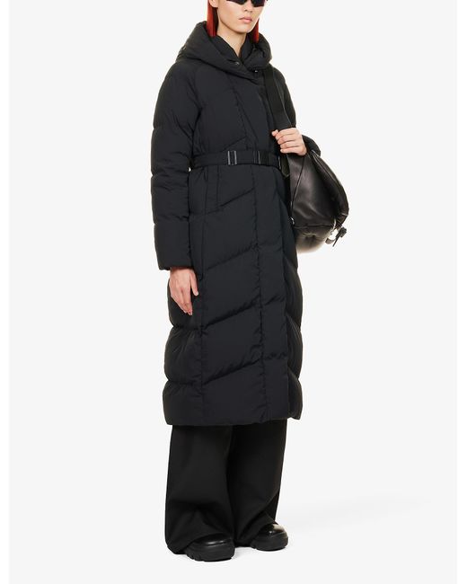 Canada Goose Goose Marlow Padded Longline Shell-down Coat in Black | Lyst