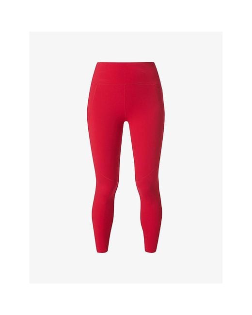 Sweaty Betty Red Power 7/8 Gym Leggings