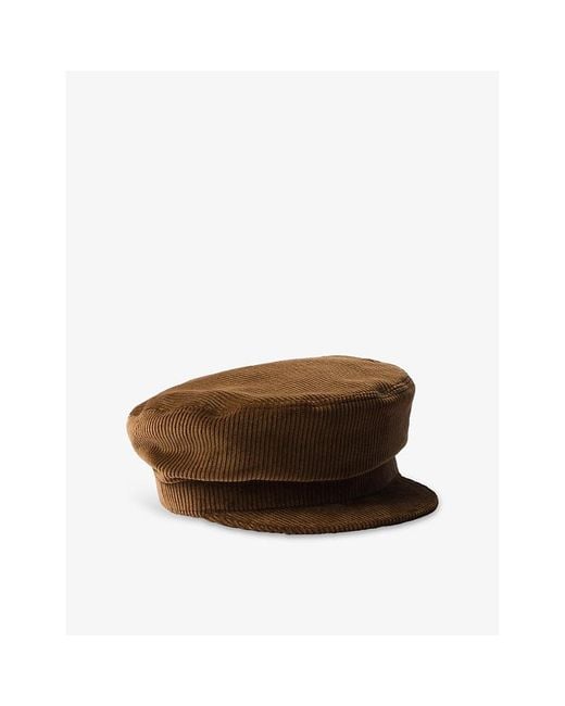 Prada Brown Newsboy Cotton Corduroy Cap Xxl for men