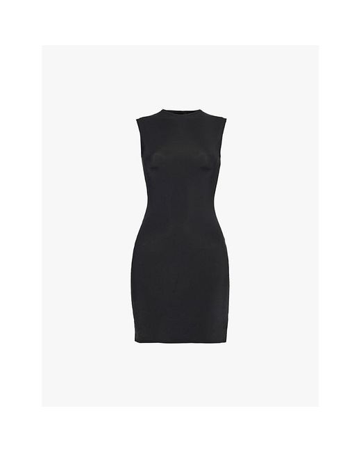 Entire studios Fitted Sleeveless Stretch Weave Mini Dress in Black Lyst UK
