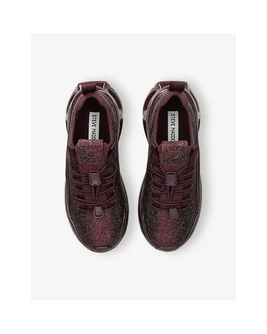 Steve Madden Brown Fabuluxe Chunky Woven Trainers
