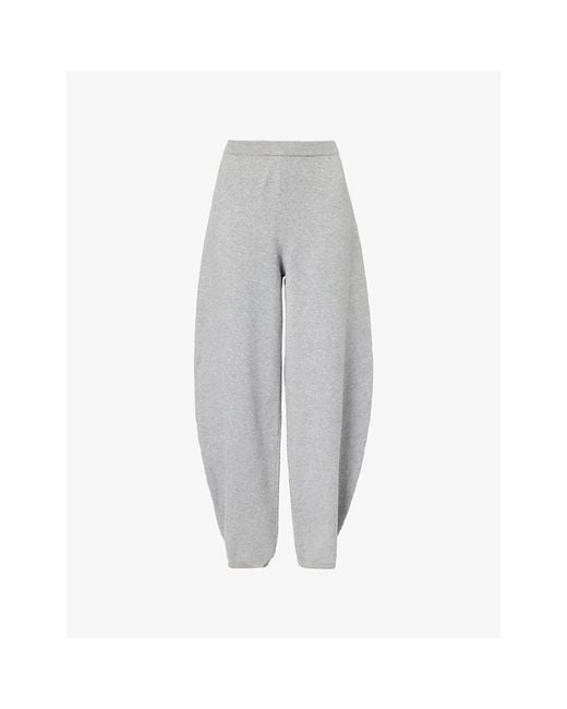 Lounge Underwear Gray Balloon-Leg Knitted Jogging Bottoms