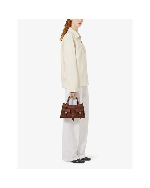 Mulberry Brown Small Roxanne Leather Top-Handle Bag
