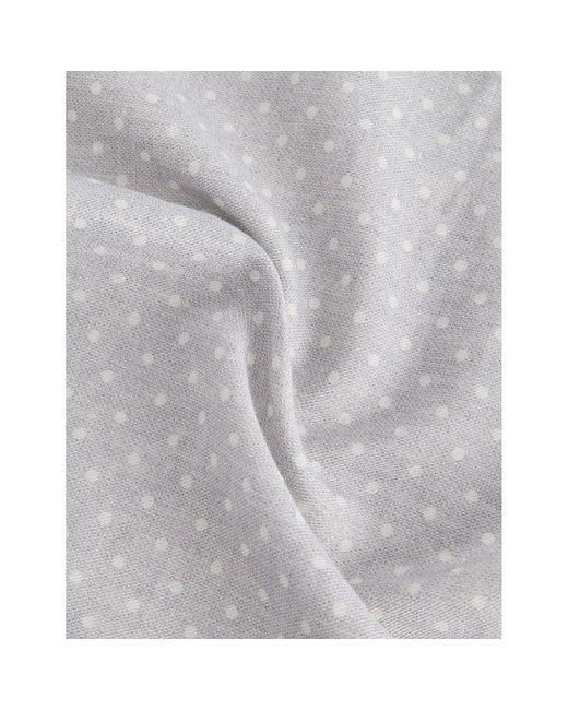 Eleventy White Polka-Dot Cotton And Wool Pocket Square for men