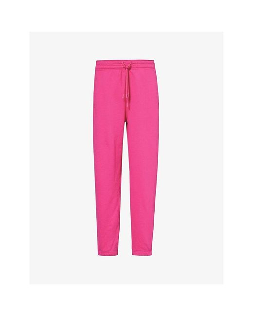 Adidas By Stella McCartney Pink Slip-pocket Brand-print Organic-cotton jogging Bottoms X