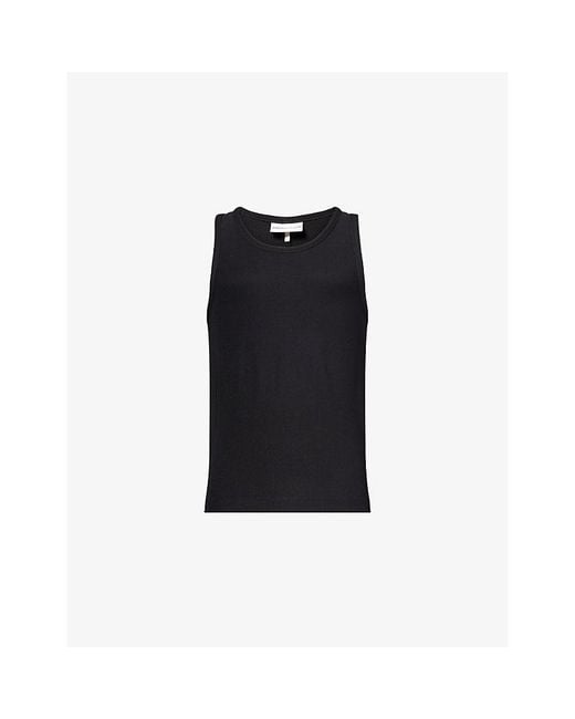 The Couture Club Black Ribbed Sleeveless Jersey Vest Top