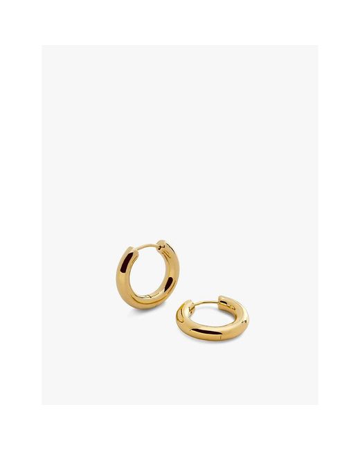 Monica Vinader Metallic Essential Click Small 18Ct-Plated Vermeil Sterling- Hoop Earrings