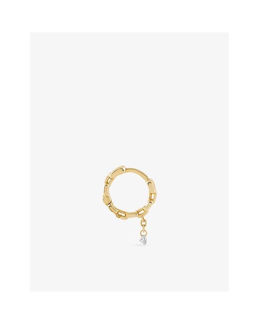 Kismet by Milka Metallic Highway Mini 0.06Ct Diamond Hoop Earring