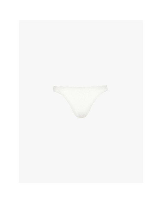 Sloggi White Zero Feel Bliss Lace Thong