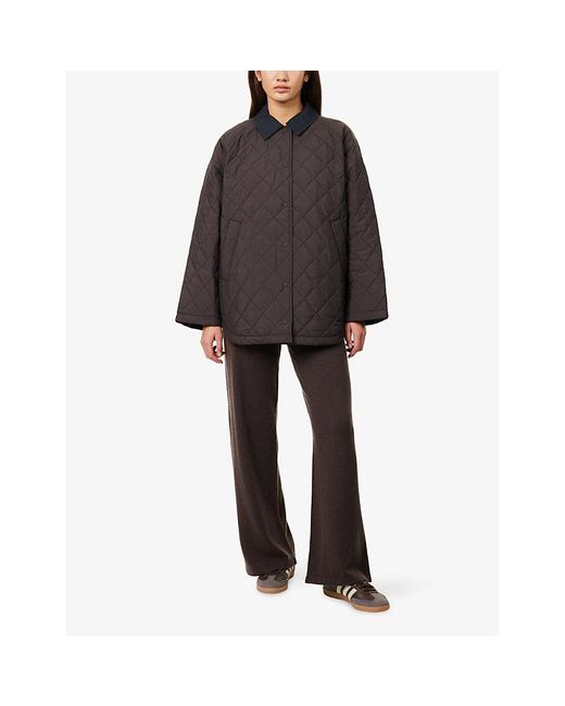 WE Are Tala Brown Collared Reversible Quilted Jacket