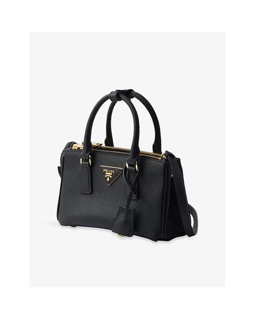 Prada Black Galleria Mini Leather Tote Bag