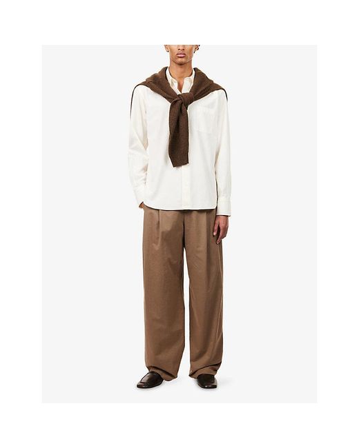 The Row White Marek Relaxed-Fit Cotton-Poplin Shirt for men