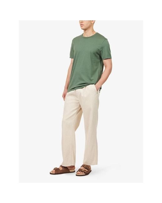 Derek Rose Green Barny Short-Sleeve Cotton-Jersey T-Shirt for men