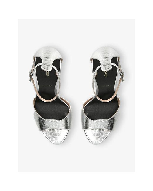 Tom Ford White Spire 105 Metallic Leather Sandals