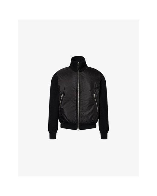 Tom Ford Black Hybrid-Knit Padded Shell Jacket for men