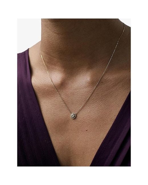 Astley Clarke Metallic April Birthstone 14Ct- And 0.08Ct Lab-Grown Diamond Pendant Necklace