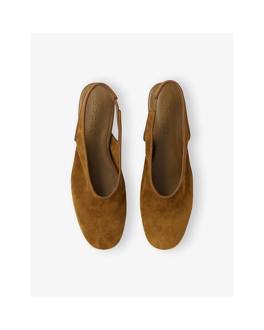 Soeur Brown Emmett Suede Slingback Flats