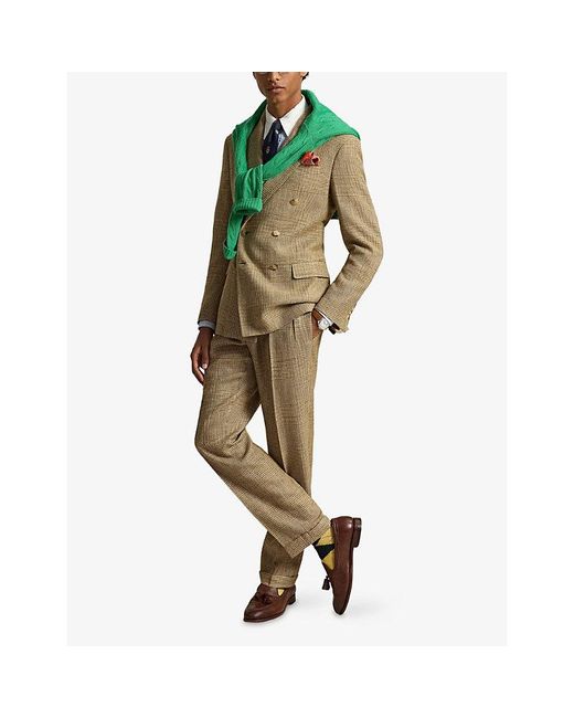 Polo Ralph Lauren Natural Peak-Lapel Double-Breasted Wool Blazer for men