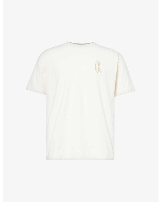 Patagonia White Clean Climb Trade Responsibili-tee Recycled Cotton And Recycled Polyester-blend T-shirt for men