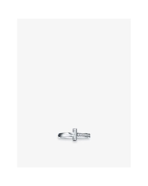 Tiffany & Co White Tiffany T T1 Narrow 0.08Ct Diamond And 18Ct- Ring