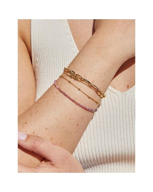 Astley Clarke Metallic Fine Biography 18Ct Vermeil, Amethyst And Tourmaline Bracelet