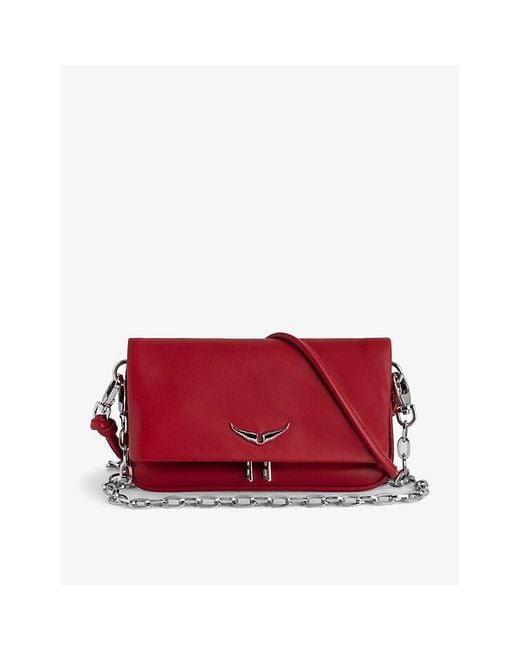 Zadig & Voltaire Red Rock Nano Eternal Leather Clutch Bag