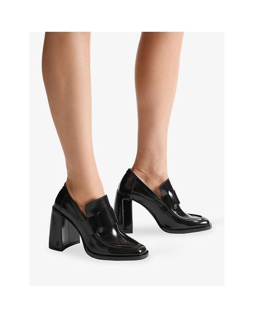 Jimmy Choo Black Tylor 95 Patent Leather Loafers