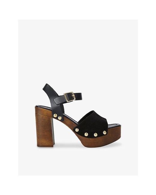 Carvela Kurt Geiger Black Festa Heeled Suede Sandals