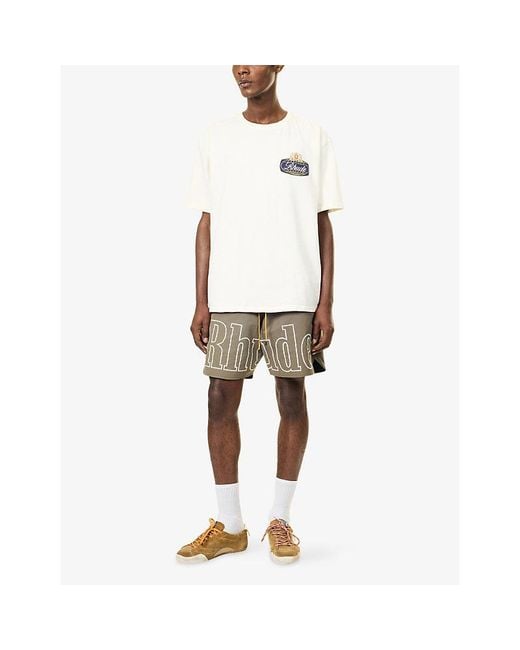 Rhude Natural Logo Ripstop-Nylon Shorts for men