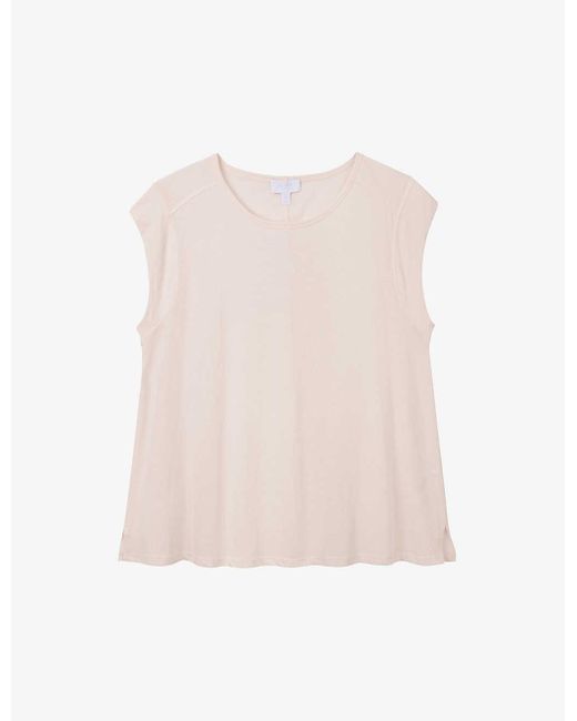 The White Company Pink Round-neck Relaxed-fit Organic-cotton T-shirt X