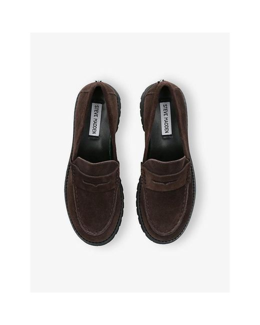 Steve Madden Black Langsten Suede Loafers