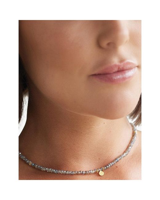 La Maison Du Couturier Metallic Amadeus Ines 18Ct Vermeil And Labradorite Necklace