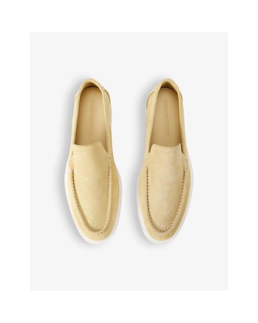 Bottega Veneta Natural Astaire Contrast-sole Suede Loafers for men
