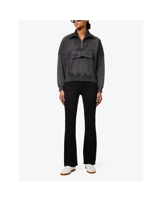 Rag & Bone Black Peyton Bootcut-Leg Mid-Rise Stretch-Woven Jeans