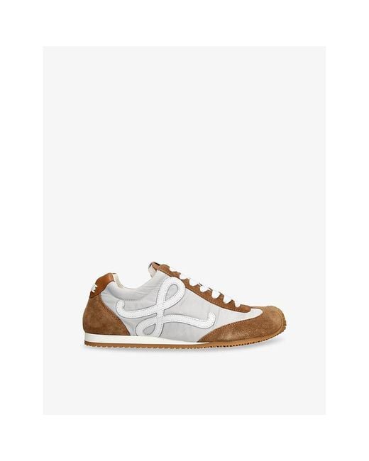 Loewe Natural Ballet Runner 2.0 Nylon And Suede Low-Top Trainers