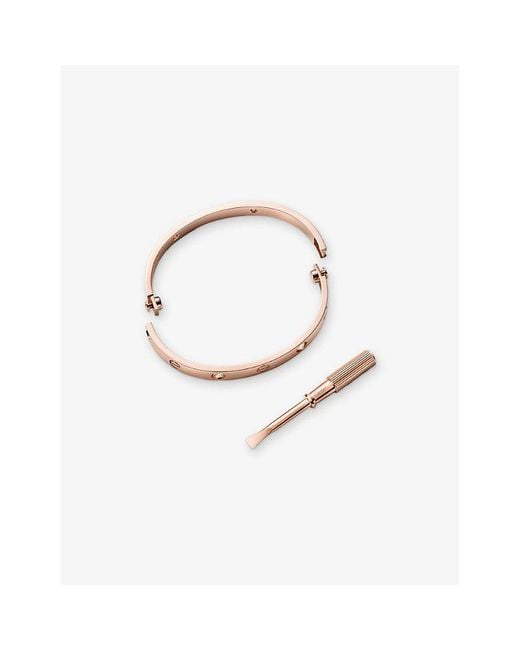 Cartier Natural Love Classic 18Ct Rose- And 0.42Ct Diamond Bracelet