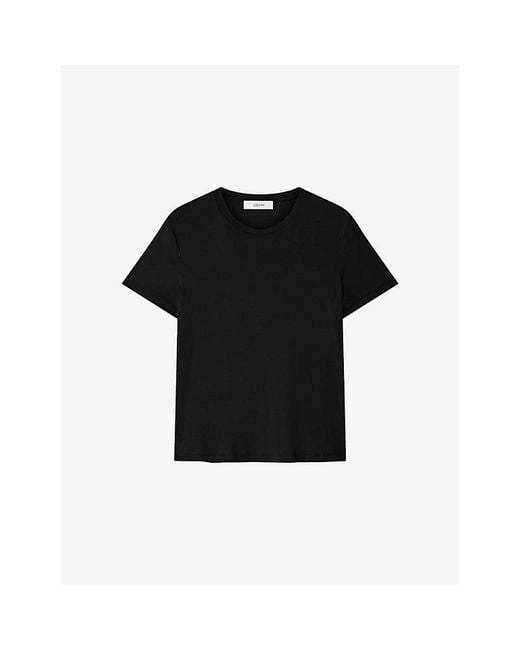 Joseph Black Livia Short-Sleeved Cotton-Jersey T-Shirt