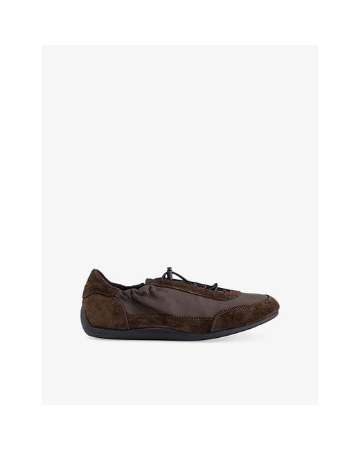 Vagabond Brown Hollie Suede And Mesh Trainers