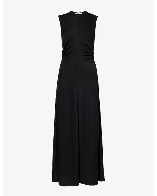 Christopher Esber Black Orbit Fran Embellished Slim-fit Stretch-woven Maxi Dress