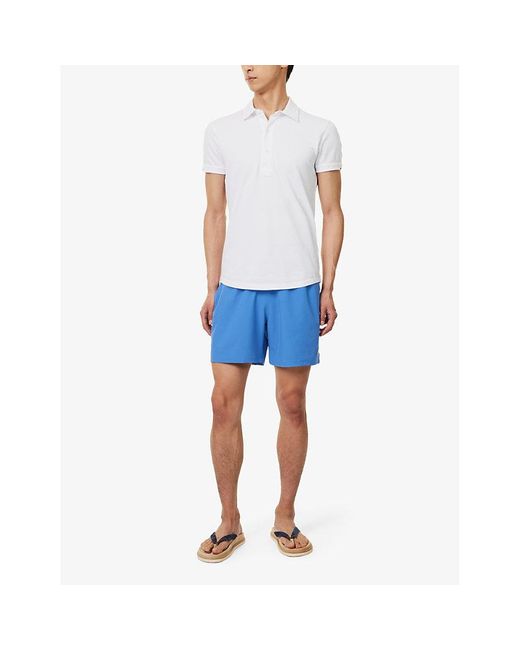 Polo Ralph Lauren Blue Traveller Logo-embroidered Stretch Recycled-polyester Swim Shorts for men