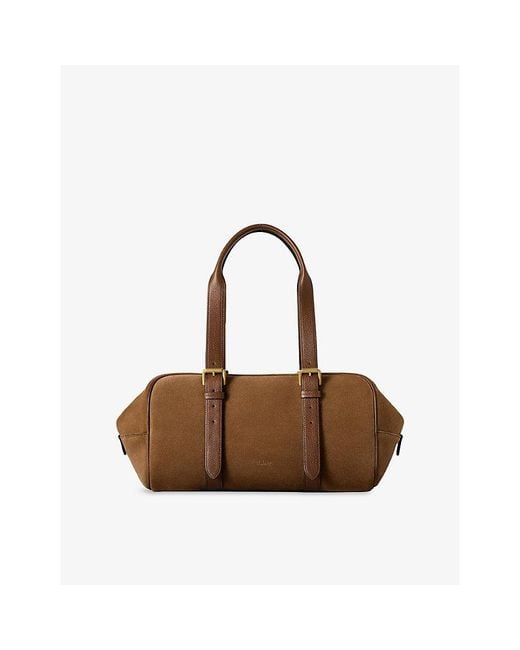 Mulberry Brown Boston Suede Shoulder Bag