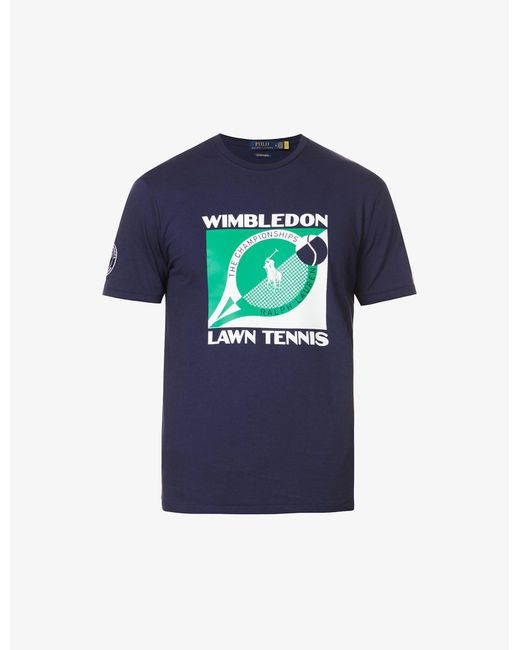 Polo Ralph Lauren X Wimbledon Logo-graphic Recycled Cotton-blend T ...