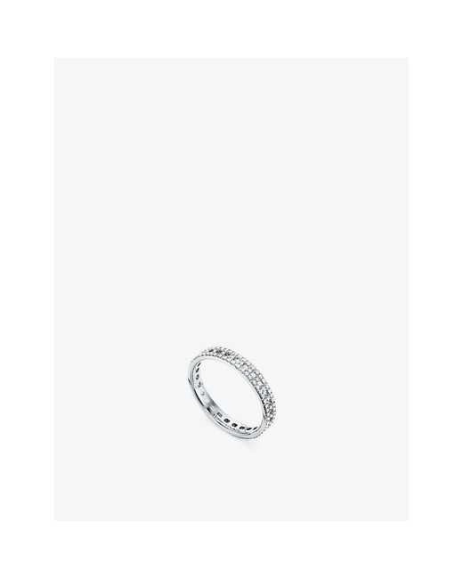 Tiffany & Co White Tiffany T True Narrow 18Ct- And 0.23Ct Brilliant-Cut Diamond Ring