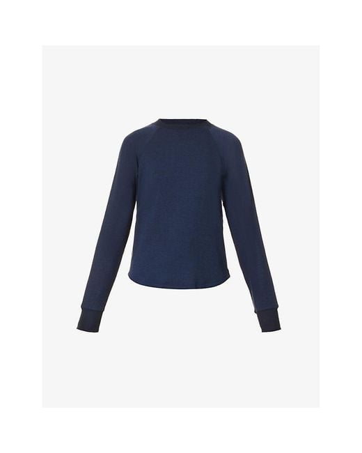 Splits59 Blue Warm Up Stretch-Woven Fleece Sweatshirt
