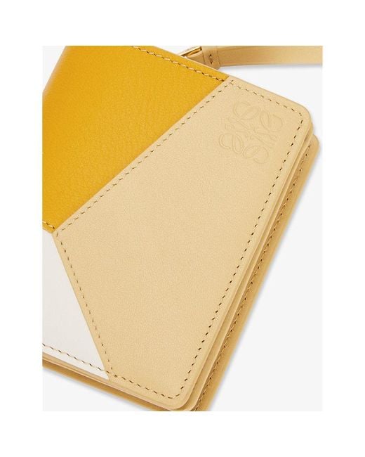 Loewe metallic multicolor top square zip wallet