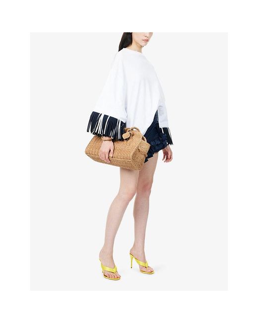 Jacquemus White Le Cabana Fringed Cotton T-Shirt