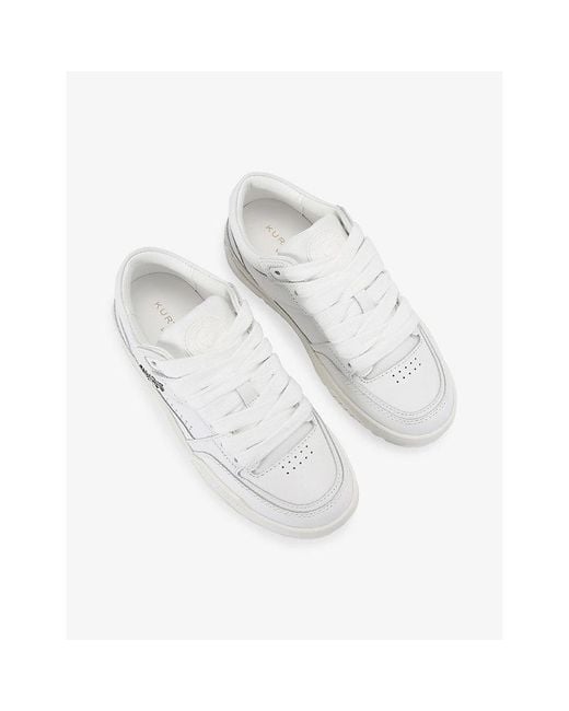 Kurt Geiger White Hatton Leather Trainers
